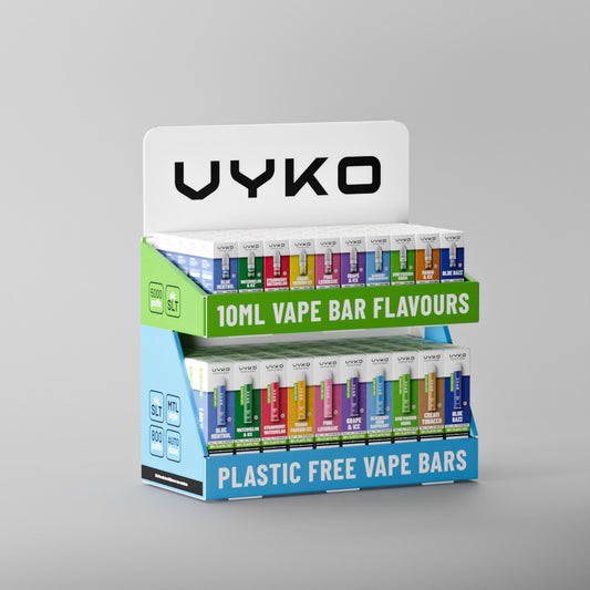 VYKO Nic Salt + Paper Bar CDU Starter Bundle